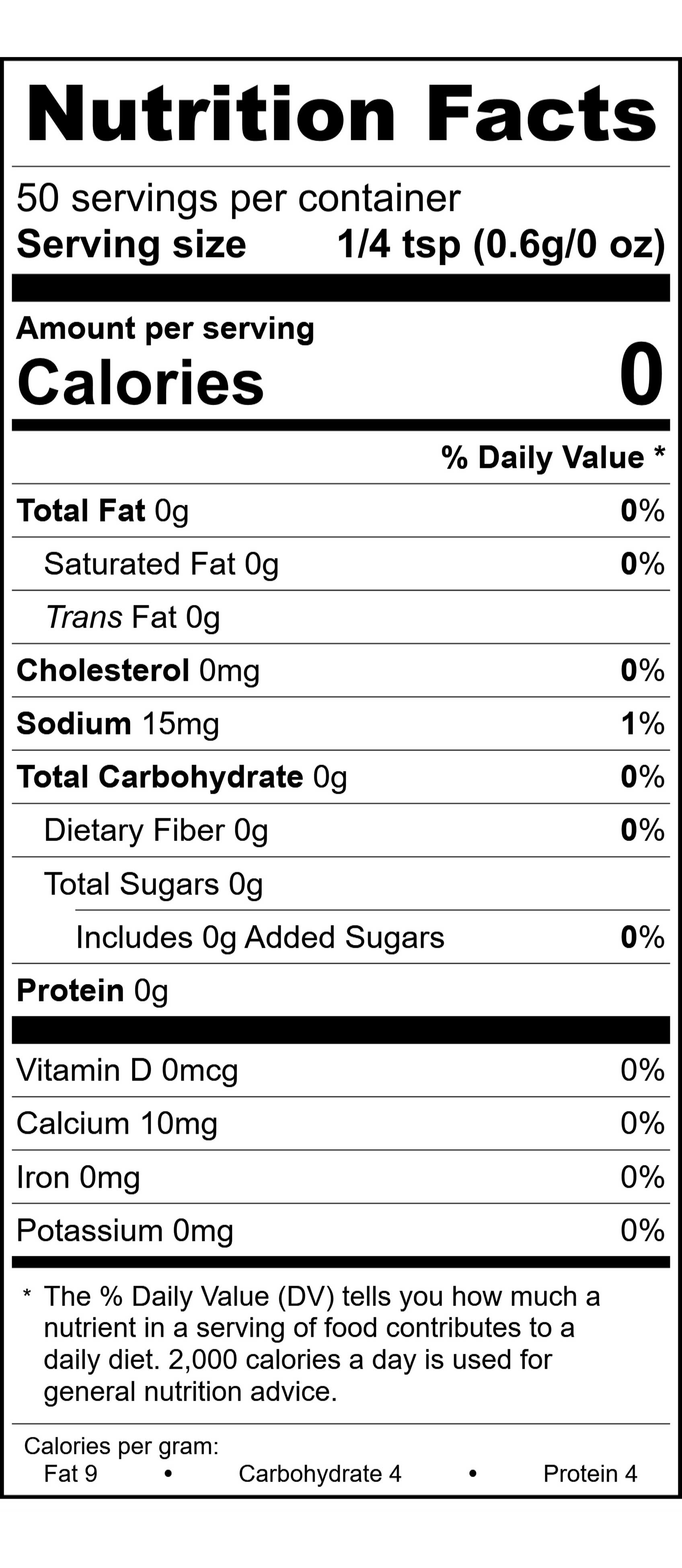 Bleu Cheese Powder - Nutrition Facts