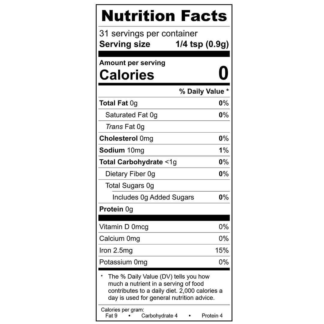 Caesar Seasoning Nutrition Facts