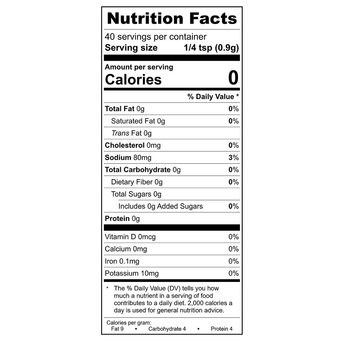 Dill-e Dill-e Seasoning Nutrition Facts