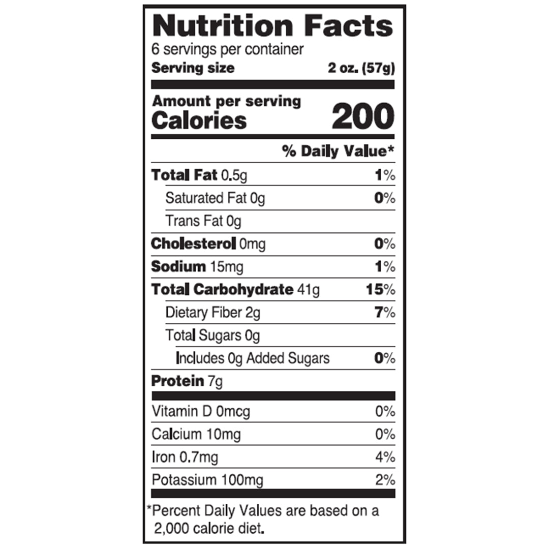 Squid Ink Linguine Nutrition Facts